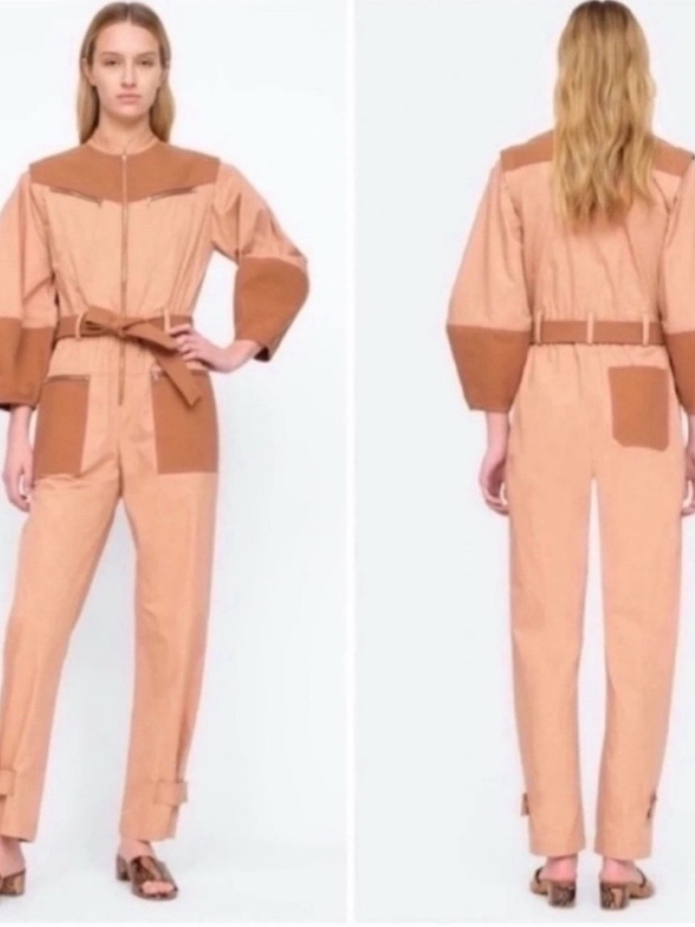 Sea New York Gabriette Colorblock Utility Jumpsuit SIZE:00
